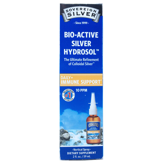 Основне фото товара Sovereign Silver, Bio-Active Silver Hydrosol, Спрей, 59 мл