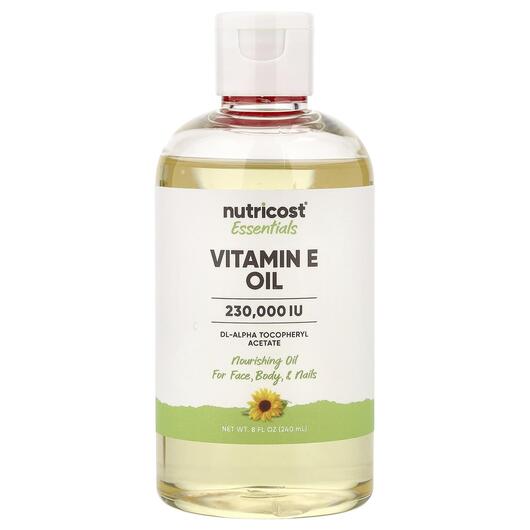 Основне фото товара Nutricost, Essentials Vitamin E Oil, Вітамін E Токофероли, 240 мл