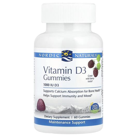 Основне фото товара Vitamin D3 1000 IU, Вітамін D3 Холекальциферол, 60 таблеток