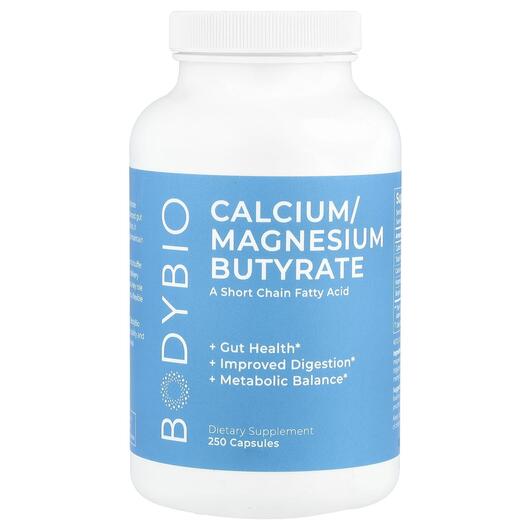 Основне фото товара Calcium Magnesium Butyrate, Бутират кальцію магнію, 250 капсул
