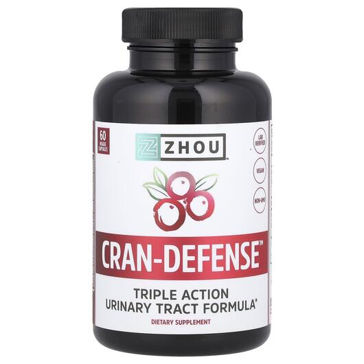 Основне фото товара Zhou Nutrition, Cran-Defense, Д-манноза, 60 капсул