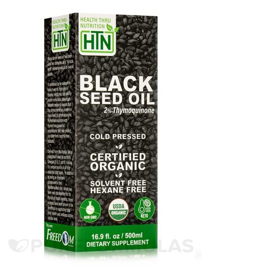Основне фото товара Black Seed Oil Liquid 2% Thymoquinone Cold, Олія Чорного Кмину, 5