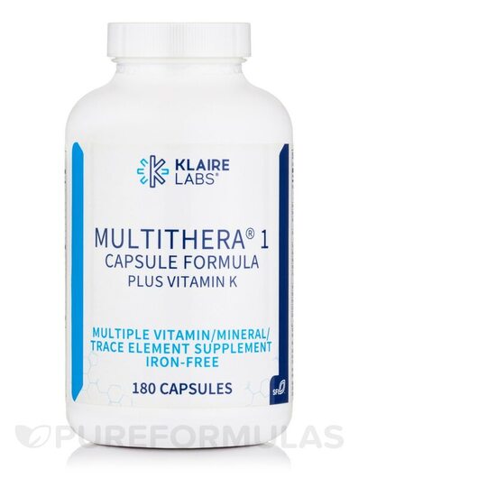 Основне фото товара MultiThera1 Capsule Formula Plus Vitamin, Мультивітаміни, 180 кап