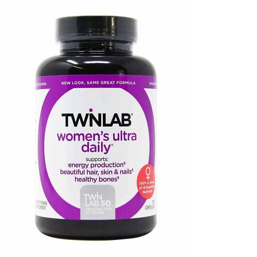 Основне фото товара Twinlab, Women's Ultra Daily, Вітаміни для жінок, 120 капсул
