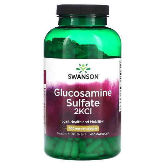 Основне фото товара Glucosamine Sulfate 2KCI 500 mg, Глюкозамін Сульфат, 400 капсул