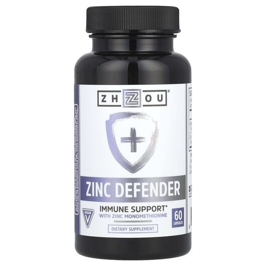 Основне фото товара Zhou Nutrition, Zinc Defender, Цинк 30 мг + B6, 60 капсул
