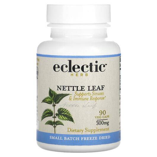 Основне фото товара Eclectic Herb, Nettle Leaf 300 mg, Кропива 300 мг, 90 капсул
