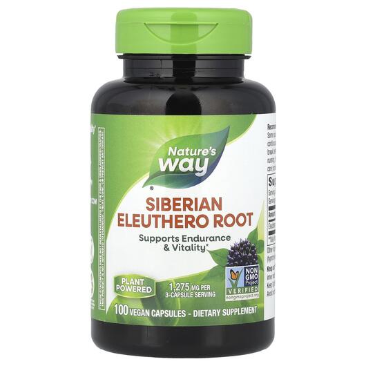 Основне фото товара Siberian Eleuthero 425 mg, Сибірський Женьшень 425 мг, 100 капсул