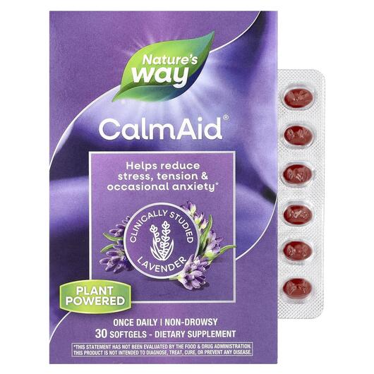 Основне фото товара CalmAid Clinically Studied Lavender, CalmAid з Лавандою, 30 капсу