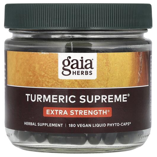 Основне фото товара Turmeric Supreme Extra Strength, Екстракт кореня куркуми, 180 кап