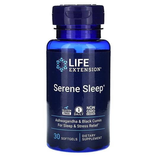 Основное фото товара Life Extension, Мелатонин, Serene Sleep, 30 капсул