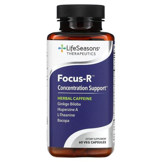 Основне фото товара Focus-R Concentration Support, Підтримка мозку, 60 капсул