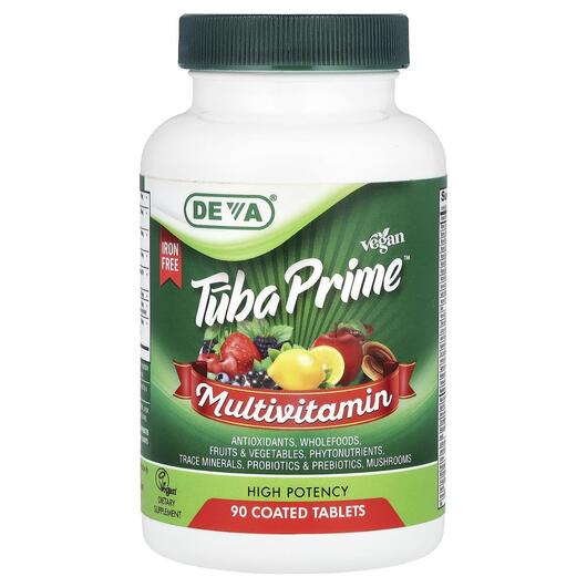 Основне фото товара Tuba Prime Vegan Multivitamin, Веганські Мультивітаміни, 90 табле