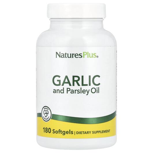 Основне фото товара Garlic & Parsley Oil, Масло часнику і петрушки, 180 капсул