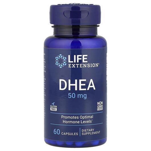Основне фото товара Life Extension, DHEA 50 mg, ДГЕА 50 мг, 60 капсул