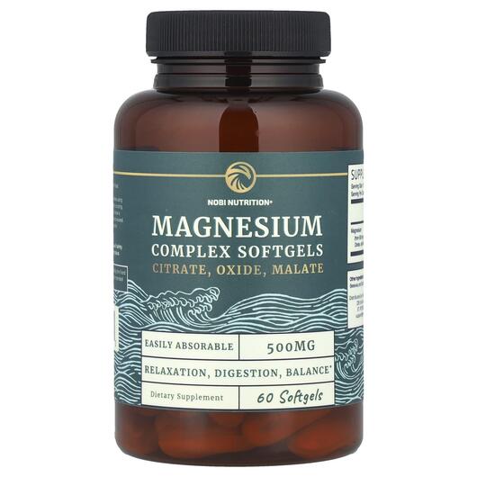 Основне фото товара Nobi Nutrition, Magnesium Complex 500 mg, Магній, 60 капсул
