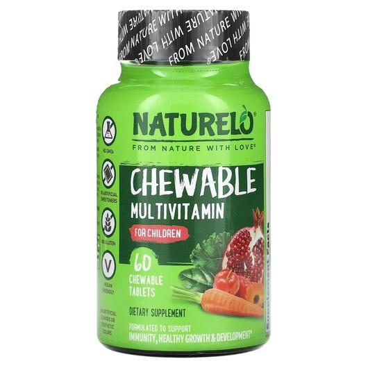 Основне фото товара Chewable Multivitamin For Children, Вітаміни для дітей, 60 таблет