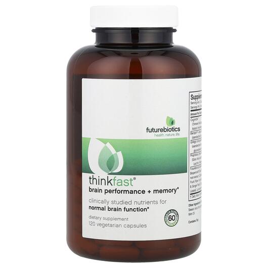 Основне фото товара Future Biotics, Thinkfast, Підтримка пам'яті та уваги, 120 к