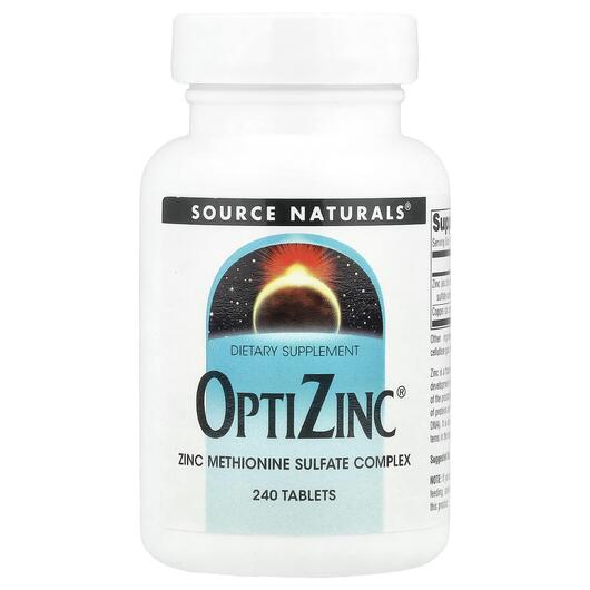 Основне фото товара Source Naturals, OptiZinc 240, Оптико Цинк, 240 таблеток