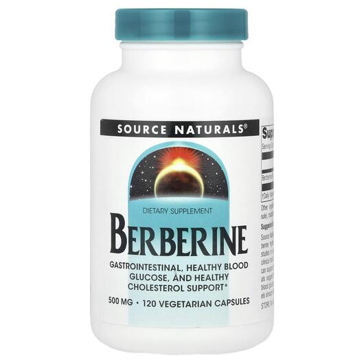 Основне фото товара Source Naturals, Berberine 500 mg, Берберин, 120 капсул