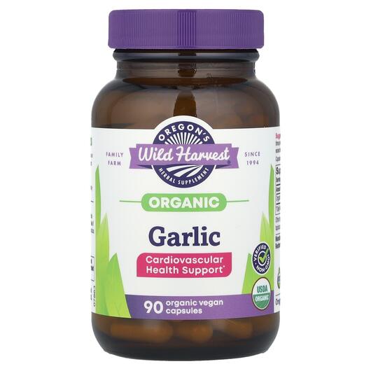 Основне фото товара Oregon's Wild Harvest, Garlic, Екстракт Часнику, 90 капсул