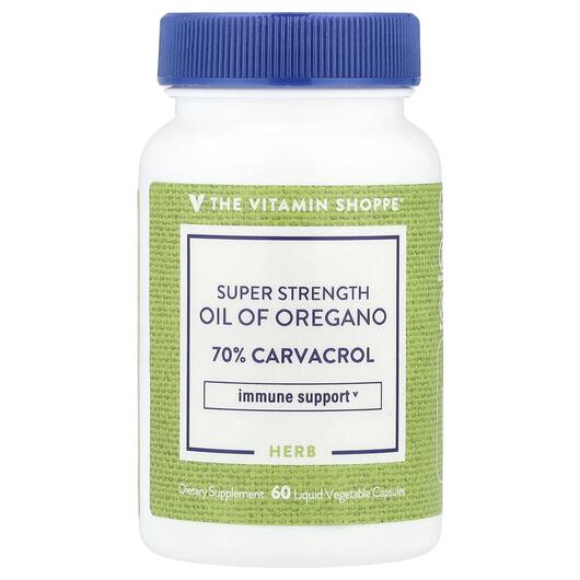 Основне фото товара Super Stength Oil of Oregano, Олія орегано, 60 Liquid Vegetable C