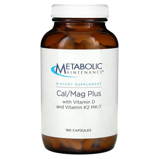 Основне фото товара Cal/Mag Plus with Vitamin D and Vitamin K2, Вітамін K2, 180 капсу