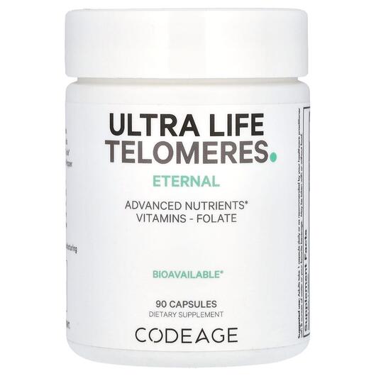 Основне фото товара CodeAge, Ultra Life Telomeres, Метилфолат, 90 капсул