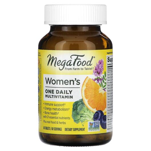 Основне фото товара MegaFood, Women’s One Daily, Вітаміни для жінок, 60 таблето