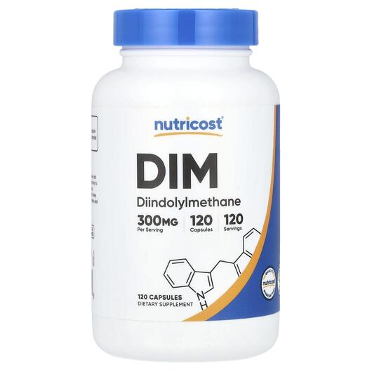 Основне фото товара Nutricost, DIM 300 mg, Дііндолілметан, 120 капсул
