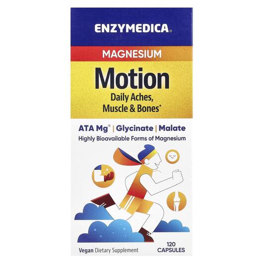 Основне фото товара Enzymedica, Magnesium Motion, Магній Рух, 120 капсул