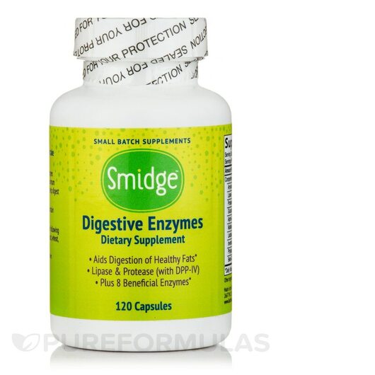 Основне фото товара Smidge, Digestive Enzymes, Ферменти, 120 капсул