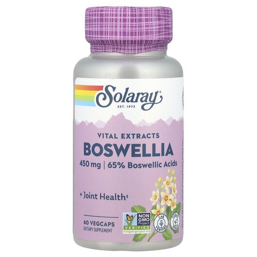 Основне фото товара Solaray, Boswellia 450 mg, Босвелія 450 мг, 60 капсул