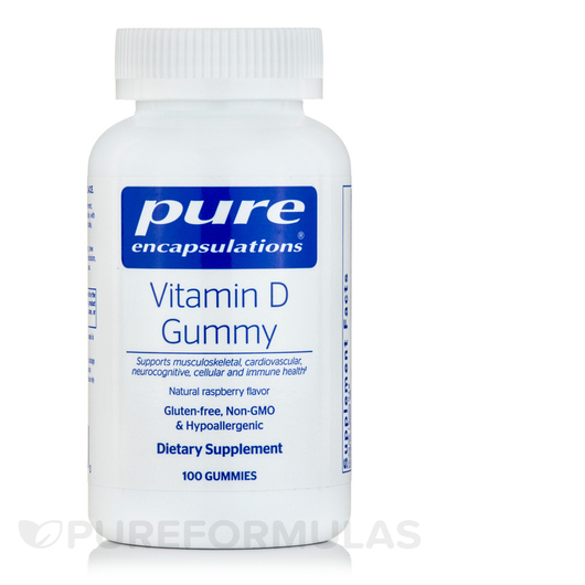 Основне фото товара Vitamin D Gummy Natural Raspberry, Вітамін D3 Холекальциферол, 10