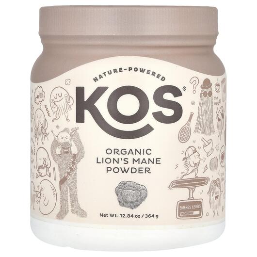 Основне фото товара KOS, Organic Lion's Mane Powder, Гриби Левова Грива, 364 г