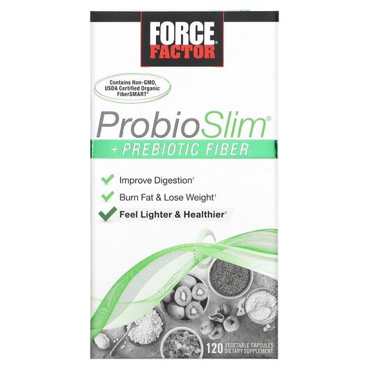 Основне фото товара ProbioSlim + Prebiotic Fiber, Пребіотики, 120 капсул