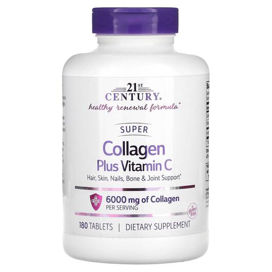 Основне фото товара Super Collagen Plus Vitamin, Колаген 6000 мг c вітаміном С, 180 т