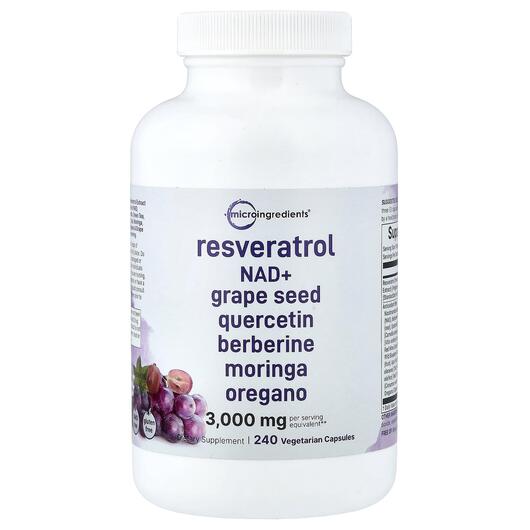 Основне фото товара Micro Ingredients, Resveratrol, Ресвератрол, 240 капсул