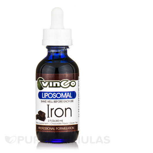 Основне фото товара Vinco, Liposomal Iron Chocolate Flavor, Залізо, 60 мл