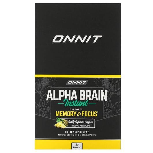 Основное фото товара Onnit, Поддержка мозга, Alpha Brain, 30 шт