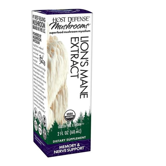 Основне фото товара Organic Lion's Mane Extract, Гриби Левова Грива, 60 мл
