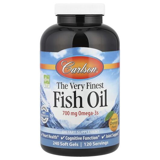 Основне фото товара The Very Finest Fish Oi, Риб'ячий жир Омега-3 700 мг, 240 ка