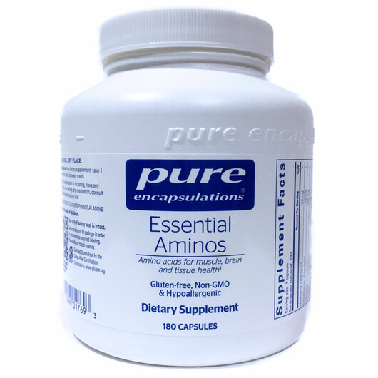 Основне фото товара Pure Encapsulations, Essential Aminos, Амінокислоти, 180 капсул