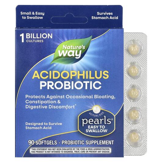 Основне фото товара Probiotic Pearls Acidophilus, Лактобактерії Ацидофілус, 90 капсул