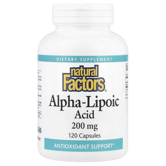 Основне фото товара Alpha-Lipoic Acid 200 mg, Альфа-ліпоєва кислота 200 мг, 120 капсу