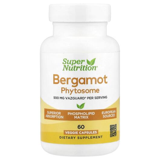 Основне фото товара Bergamot Phytosome 500 mg, Бергамот Цитрус, 60 капсул