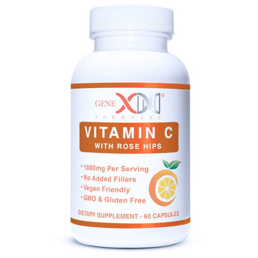 Основне фото товара Vitamin C 1000 mg With Rose, Вітамін C 1000 мг з шипшиною, 60 кап