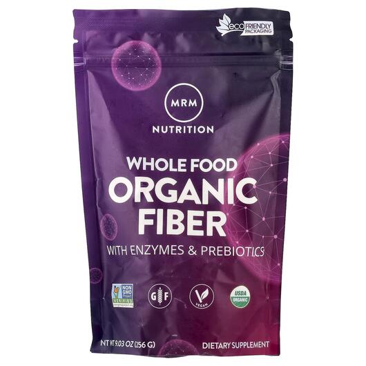 Основне фото товара Whole Food Fiber with Enzymes & Prebiotics, Клітковина, 256 г