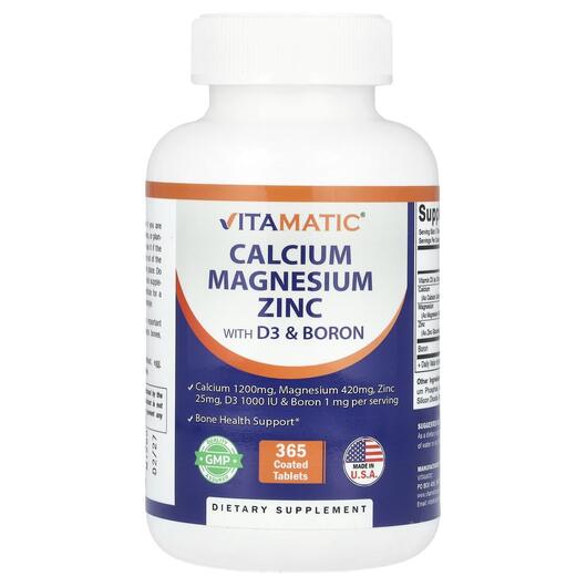 Основне фото товара Calcium Magnesium Zinc With D3 &, Кальцій магній цинк, 365 та