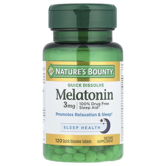 Основне фото товара Melatonin 3 mg Cherry, Мелатонін 3 мг Вишневя, 120 таблеток